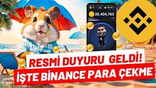 ACİL BİNANCE PARA ÇEKME RESMİ DUYURU İŞTE HAMSTER FİYATIHAMSTER KOMBAT BİNANCE PARA ÇEKME  2024