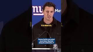 Tommy DeVito on Baker Mayfield using his celebration  #NFL #football #giants