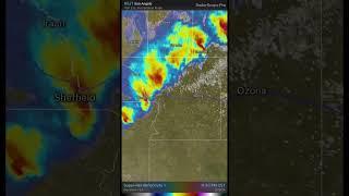 Radar loop of a SHARP turn with a Texas Supercell! #txwx #radar #radarscope #supercell