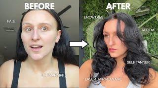 how to GLOW UP in 24 hours *on a budget* (hair, brow lamI+tint, nails, wax, laser, & more)