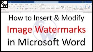 How to Insert and Modify Image Watermarks in Microsoft Word