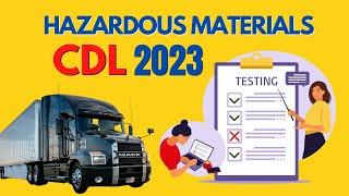 CDL EXAM 2023 HAZARDOUS MATERIALS