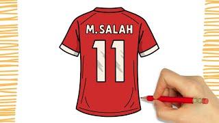 How To Draw a MOHAMED SALAH SHIRT I Easy