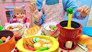 Mell-chan Doll Cheese Fondue Cooking Toy Playset and Pot au Feu , Cheese Slime