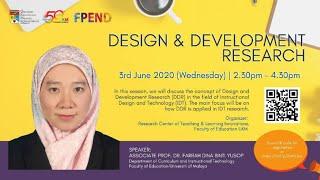 Design and Development Research (DDR) online workshop