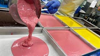 75년 전통 생초콜릿! 일본 초콜릿 공장의 컬러풀 수제초콜릿 Colorful chocolate making process at a Japanese chocolate factory