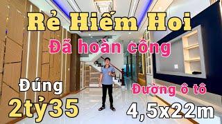 Tâm Tư Bán Nhà Rẻ Hiếm Hoi Đã Hoàn Công 4,5x22m đường xe hơi chỉ có 2 tỷ 35 gần chợ bình chánh