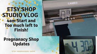 Etsy Shop Vlog | Running my Two Embroidery Businesses | Pregnancy Update and Shop Plans