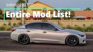 INFINITI Q50 3.0T Mod List!