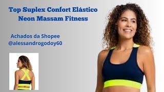 Top Suplex Confort Elástico Neon Massam Fitness