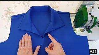 Collar neck design stitching // hello sewing // subscribe // stitching // neck design // design