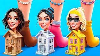 Poor vs Rich vs Giga Rich House Makeover Ultimate Home Transformation Challenge