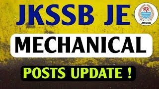 JKSSB JE Mechanical Posts 2024 | JKSSB Je Mechanical Jobs 2024 | JKSSB JE Recruitment Update