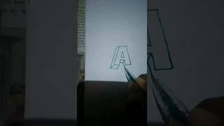 easy 3d letter drawing#believer#3ddrawing#3danimation#3dalphabet#shorts#ytshorts#trending#subscribe
