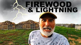 ALMOST HIT BY LIGHTNING SPLITTING FIREWOOD TODAY!