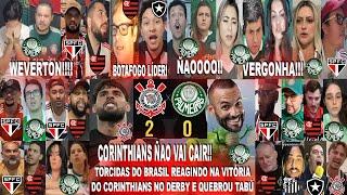 TORCIDAS DO BRASIL AO CORINTHIANS 2X0 PALMEIRAS -GOLS DO GARRO E YURI ÑAO VAI CAIR! - BOTAFOGO LÍDER