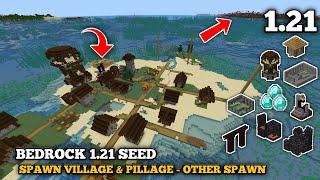 [Bedrock Seed] Minecraft 1.21 Seed - Spawn Village & Pillage - Other next Spawn - Bedrock 1.21