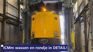 (4K)  NS Trein | ICMm door de wasstraat en een rondje in ''DETAIL'' op rangeerterrein Arnhem Berg !!