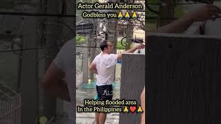 actor Gerald Anderson helping flooded area in the Philippines godbles you sir Gerald Anderson️️️