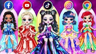 What's the BEST Prom Dress Social Media Trend for Disney Princesses? | Best DIY Fashion Paper Dolls