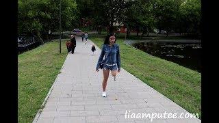 Amputee girl sexy walking on peg-leg (liaamputee.com) #amputee #sexy #pegleg