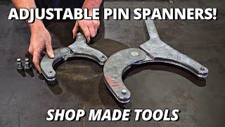 Making HEAVY DUTY Adjustable Pin Spanners! | Shop Made Tools