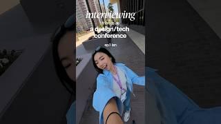 Interviewing designers at a tech conference | ep.1 #shorts #techgirl