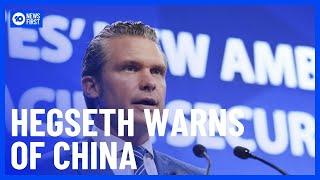 US Defence Secretary Pete Hegseth Warns of 'Imminent' Chinese Invasion of Taiwan | 10 News First