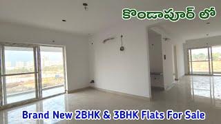 Brand New 2BHK & 3BHK Flats For Sale in Kondapur