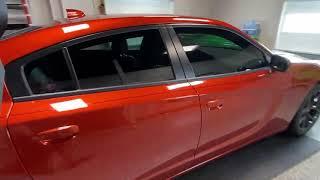 Dodge Charger tint and racing stripes by DeDona Tint and Sound.