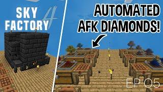 Diamonds, Silver, Gold, Lead, Lapis, Redstone, and Tinker's Smeltery!!!! - Sky Factory 4 - Ep.5