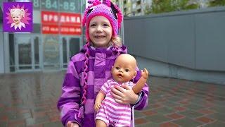  Идем покупать одежду БЕБИ БОРН и кормим Беби Бон в ресторане кашей Kids Clothing Baby Born doll