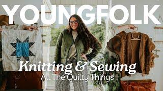 Knitting and Sewing Quilt Inspired Projects | Fall Knitting Podcast YoungFolk Knits