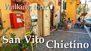 San Vito Chietino (Abruzzo), Italy【Walking Tour】History in Subtitles - 4K