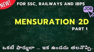 Mensuration 2D Part 1 | Aptitude Mensuration tricks logics  & PYQs for Railway Exam & SSC #rrbalp