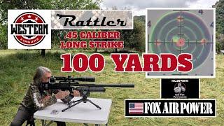WESTERN RATTLER .45 CALIBER 100 YARD ACCURACY OUTDOOR TARGET SHOOTING DAY WITH FOX AIR POWER 