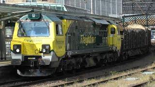 Fantastic Day At Carlisle Freightliner Class 70 on the log Train for Colas RailFreight light Locos