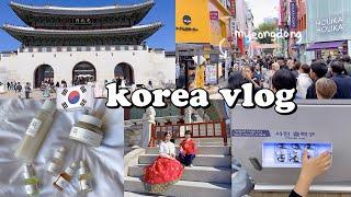 wanderlust in korea vlog  hanbok rental, skincare haul, The Plaza Hotel Seoul, shopping & cvs