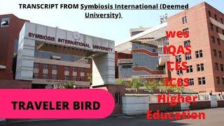 Step by Step transcript from Symbiosis International (Deemed University)  ! Online process