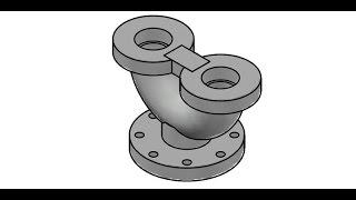 AutoCAD 3D practice drawing: Pipe Joint