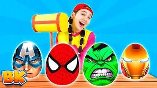 Surprise Eggs Kids Song | My Friend Is Superhero | Nursery Rhymes & More | Biskids World