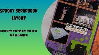 Spooky Halloween Memories scrapbook layout [Pixels & PaperCrafts]