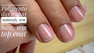 Natural shiny nails without foundation, without top coat/Nail polish/Men's nails