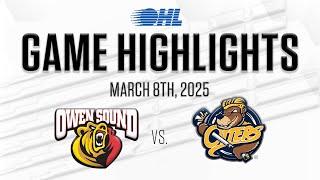 OHL Highlights: Owen Sound Attack @ Erie Otters Mar. 8, 2025