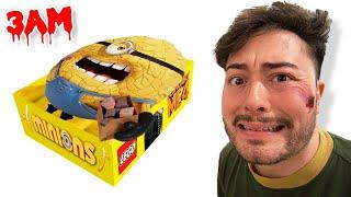 DO NOT UNBOX MYSTERY LEGO MINIONS BOX AT 3 AM!! (CURSED DESPICABLE ME 4 TOYS)