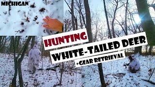 MICHIGAN WHITE-TAILED DEER STALK HUNT and GEAR RETRIEVAL    Winter, 4K