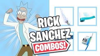 RICK SANCHEZ COMBOS | FORTNITE SKIN REVIEW