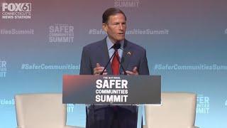 US Senator Richard Blumenthal speaks at National Safer Communities Summit