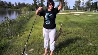 Shane catching a Snakehead