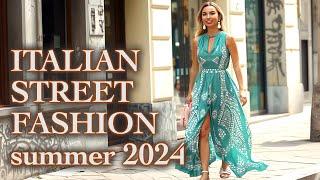 July 2024 Italian Street Fashion. Summer Outfits from Milan's Fashionistas. Summer shopping trip